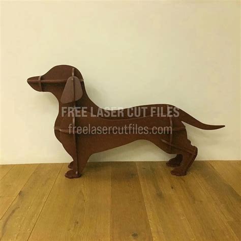 Download Free Patchwork Dachshund. Silhouette DXF Files