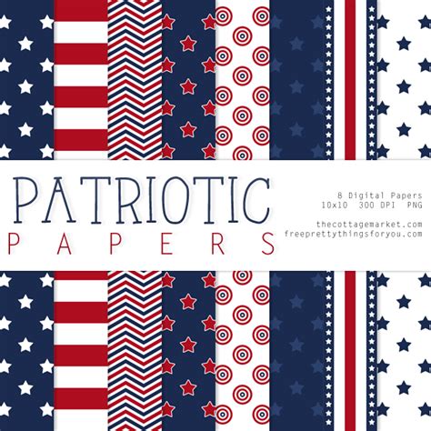 Download Free Patriotic Digital Paper DXF Files