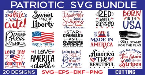 Download Free Patriotic SVG Bundle Commercial Use For Crafts