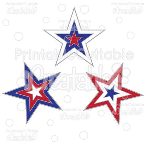 Download Free Patriotic Star SVG Cut File Commercial Use DXF Files