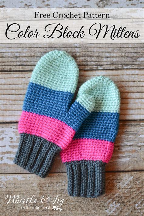 Free Pattern For Crochet Mittens In One Piece