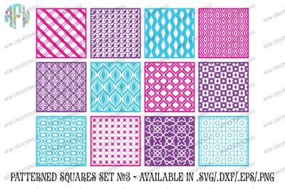 Download Free Pattern Squares Set 2 - SVG, DXF, EPS Cut Files For Cricut