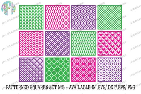 Download Free Pattern Squares Set 5 - SVG, DXF, EPS Cut Files For Cricut