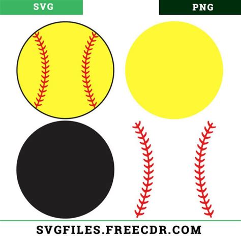 Download Free Patterned Baseball / Softball Cricut SVG
