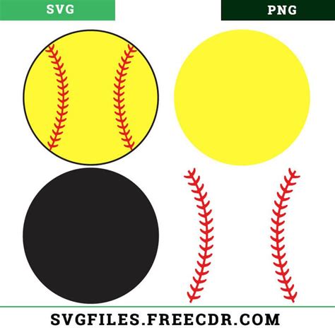 Download Free Patterned Baseball / Softball for Cricut