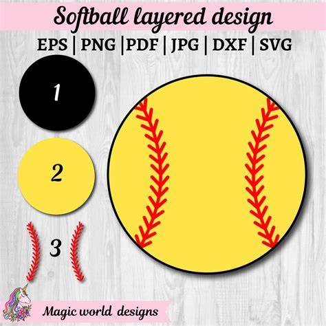 Download Free Patterned Baseball / Softball for Cricut Machine