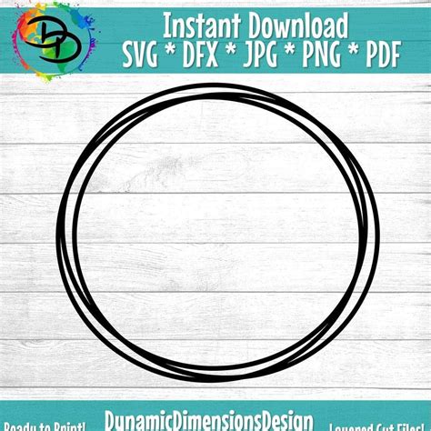 Download Free Patterned Circle Monogram Frames Files Commercial Use DXF Files
