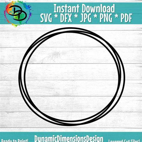 Download Free Patterned Circle Monogram Frames Files For Silhouette