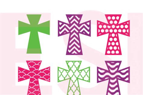Download Free Patterned Cross Set 1 - SVG, DXF, EPS - Cutting files DXF Files