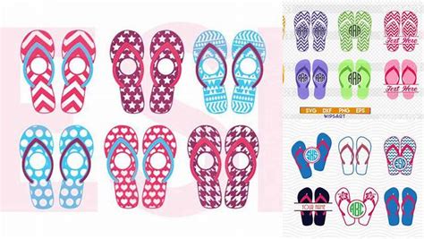 Download Free Patterned Flip Flop Monogram Designs - SVG, DXF, EPS - Cutting
Files DXF Files