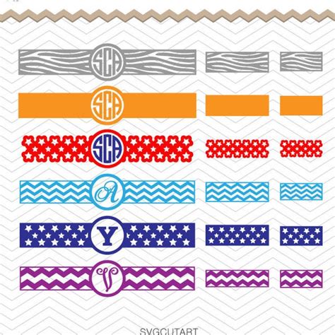Download Free Patterned Monogram Charger Wrap Designs Set 2 - SVG, DXF, EPScutting files. Files DXF Files