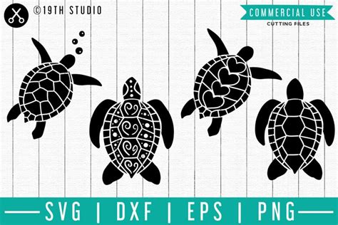 Download Free Patterned Turtle Designs - SVG, DXF, EPS Commercial Use For Crafts