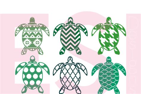 Download Free Patterned Turtle Designs - SVG, DXF, EPS Files