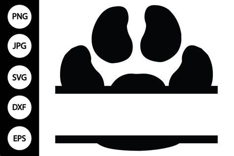 Download Free Paw Print Split | Applique Embroidery For Silhouette