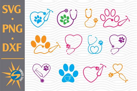 Download Free Paw Stethoscope SVG, PNG, DXF Digital Files Include Printable