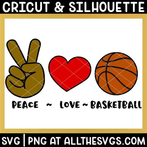 Download Free Peace Love Basketball | Applique Embroidery Files