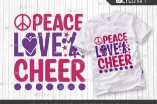 Download Free Peace Love Cheer SVG Cut File Commercial Use For Crafts