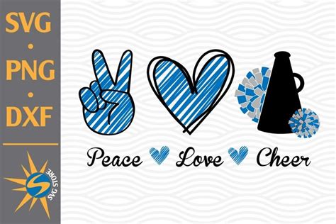 Download Free Peace Love Cheer SVG Cut File Files DXF Files