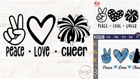 Download Free Peace Love Cheer SVG Cut File Files For Crafts