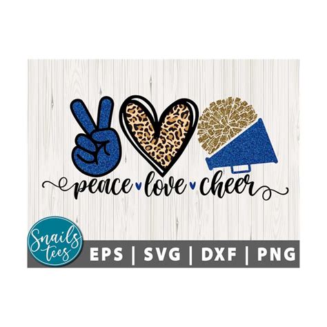 Download Free Peace Love Cheer Sublimation DXF Files