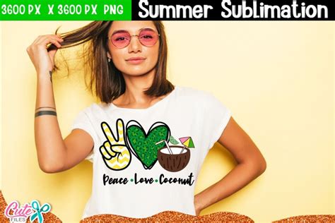 Download Free Peace Love Coconut Sublimation DXF Files