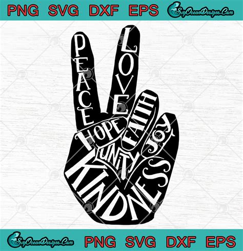 Download Free Peace Love Hope - SVG File, DXF File Cut Files