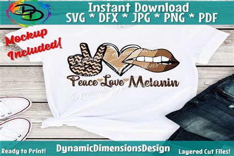 Download Free Peace Love Melanin Files DXF Files