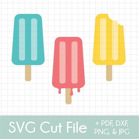Download Free Peace Love Popsicles SVG Cut File Files DXF Files
