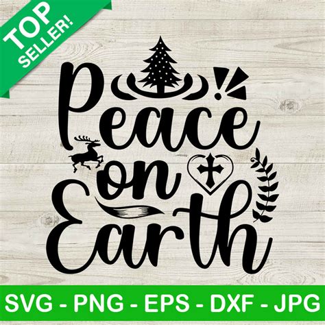 Download Free Peace On Earth - SVG File, DXF File Creativefabrica