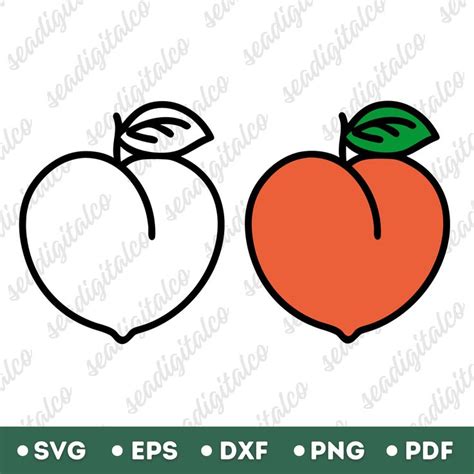 Download Free Peach - SVG File, DXF File Silhouette