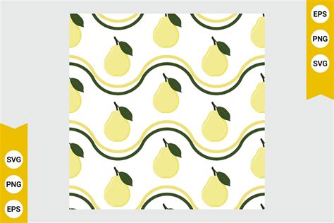 Download Free Pear Vector Pattern|Pear Digital Paper|Fruit Pattern Creativefabrica For Crafts