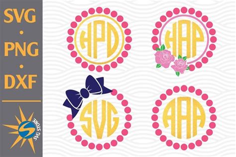 Download Free Pearl Monogram SVG, PNG, DXF Digital Files Include DXF Files