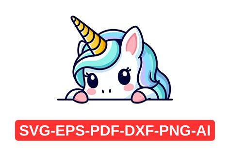 Download Free Peeking Unicorn Split | SVG | PNG | DXF | EPS Files DXF Files