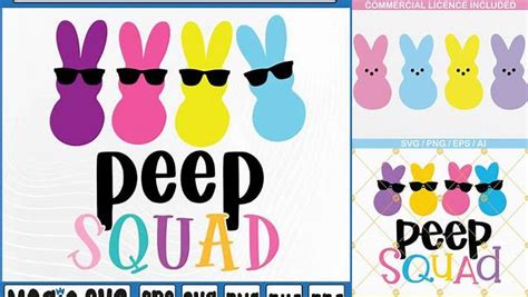 Download Free Peep squad SVG Files For Crafts