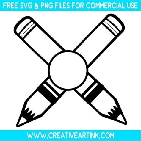 Download Free Pencil Monogram SVG Cut File Files For Crafts
