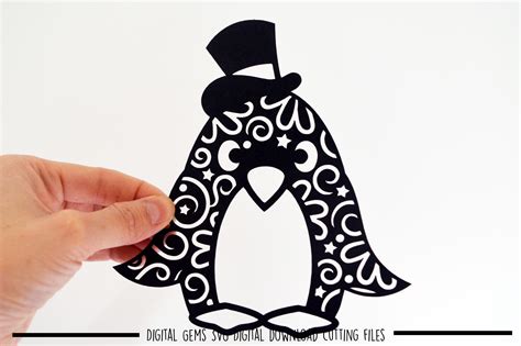 Download Free Penguin paper cut SVG / DXF / EPS Files Files