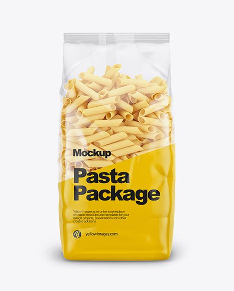 Download Free Penne Rigate Pasta Mockup - Front View PSD Generator