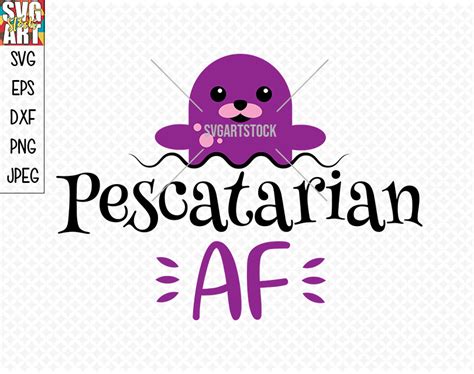 Download Free Pescatarian AF Files For Crafts