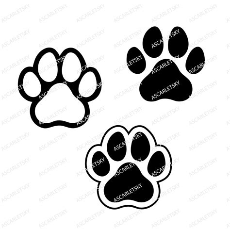 Download Free Pet Paw Banner- SVG File, DXF File Silhouette DXF Files