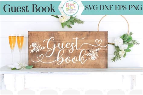 Download Free Photo Guest Book Wedding Sign SVG Cut File Cut Files