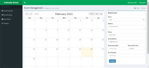 Free Php Event Calendar Source Code