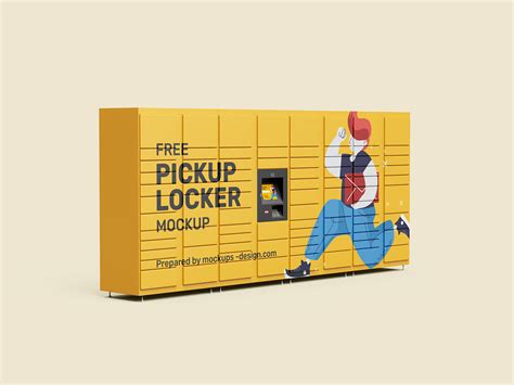 Download Free Pick Up Locker Mockup TIFF PSD Generator