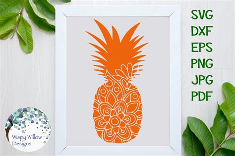 Download Free Pineapple Mandala SVG/DXF/EPS/PNG/JPG/PDF Files Free PSD Mockups