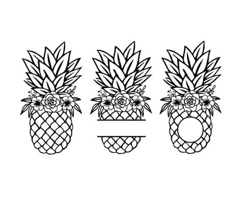 Download Free Pineapple Monogram Bundle - SVG Cut File Commercial Use Free PSD Mockups