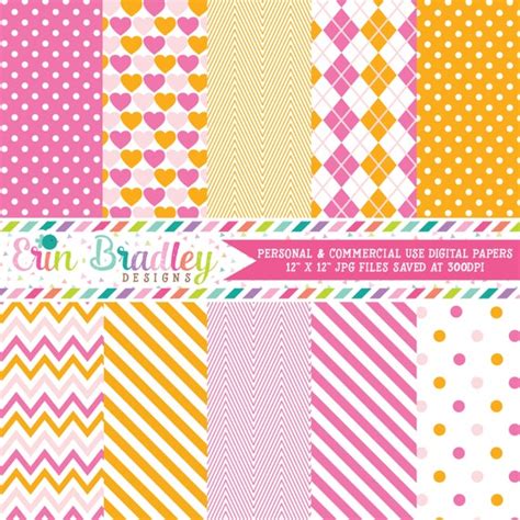 Download Free Pink And Orange Digital Paper Commercial Use DXF Files