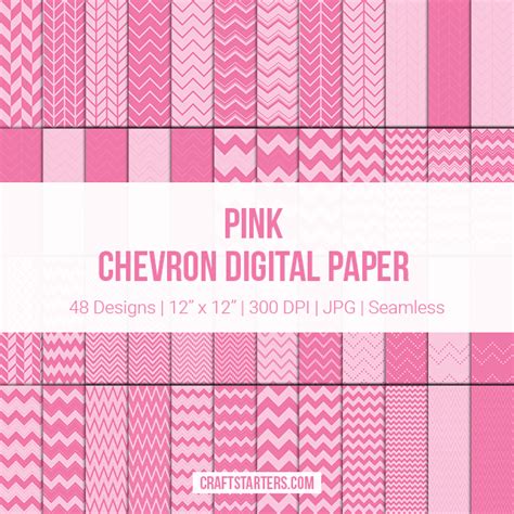 Download Free Pink Chevron Digital Paper For Crafts