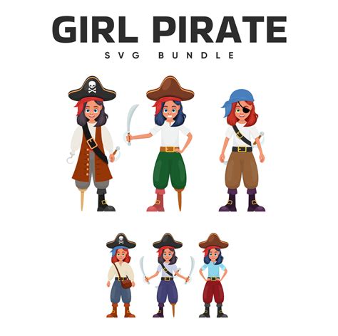 Download Free Pirate Girl | Applique Embroidery Printable