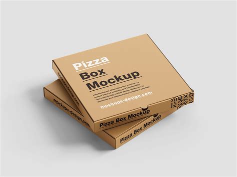 Download Free Pizza Kraft Box Mockup - Front View PSD Generator