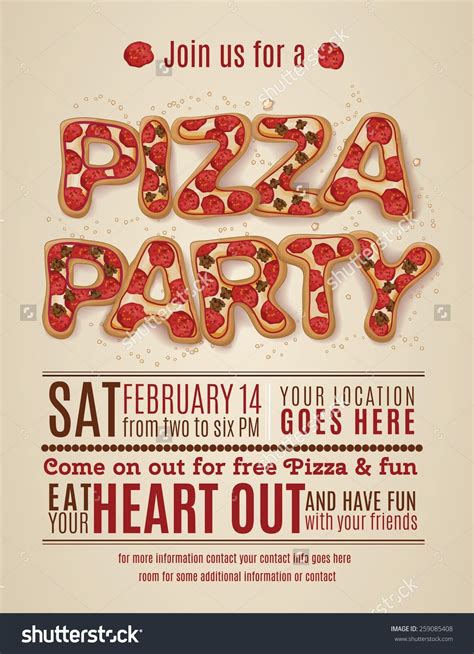 Free Pizza Party Invitation Template