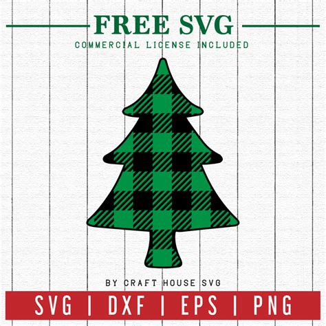 Download Free Plaid Christmas Tree | Cut File Cricut SVG